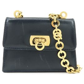 Salvatore Ferragamo Borsa a spalla mini e borsa crossbody Ferragamo Gancini in pelle Navy