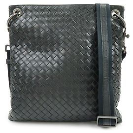 BOTTEGA VENETA Borsa a tracolla in pelle Intrecciato Nera 172736