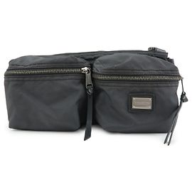 Dolce & Gabbana Gürteltasche aus Nylon und Leder Schwarz