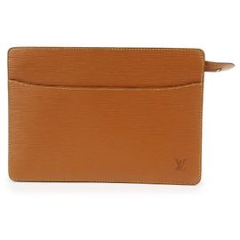 Louis Vuitton Epi Pochette Homme Clutch Bag Zipang Gold M52528