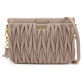MIU MIU Bolso 2Way de piel Nappa Matelassé Bolso de mano y de hombro 5N1572