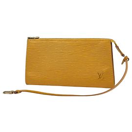 Louis Vuitton Epi Leather Pochette Accessoires in Yellow