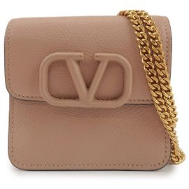 VALENTINO V Sling Borsa a tracolla in pelle Borsa crossbody Pink Beige