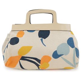 MIU MIU Madras Leder Canvas Reversible Handtasche Ivory Black