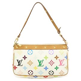 Louis Vuitton Monogram Multicolor Pochette Accessoires Bianco M92649