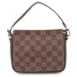 Louis Vuitton Damier Trousse Makeup Accessory Pouch Brown N51982