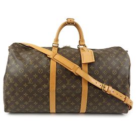 Louis Vuitton Monogram Keep All Bandouliere 55 Boston Bag M41414
