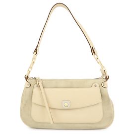 Salvatore Ferragamo Borsa a tracolla e borsa a mano Ferragamo Gancini in pelle scamosciata Beige