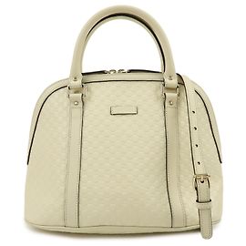GUCCI Borsa a mano 2Way in pelle Microguccissima Ivory 449663