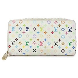 Louis Vuitton Monogram Multicolor Round Zippy Wallet Blanc M60241