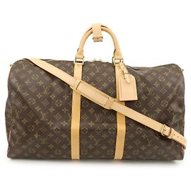 Louis Vuitton Monogram Keep All Bandouliere 55 Boston Bag M41414