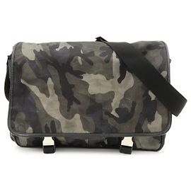 Borsa a tracolla PRADA in nylon e pelle Saffiano camouflage con logo triangolare