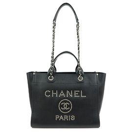 CHANEL Deauville Tote MM Caviarskin Borsa a mano e a tracolla 2WAY A57069