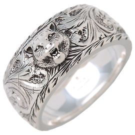 Anello GUCCI Testa di Tigre SV925 Argento #21 US9.25 EU60 HK20.5