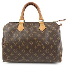 Louis Vuitton Monogram Speedy 30 Boston Bag Hand Bag Brown M41108