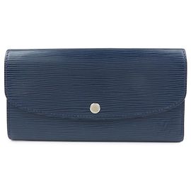 Louis Vuitton Epi Portefeuille Emilie Wallet Indigo Blue M60854