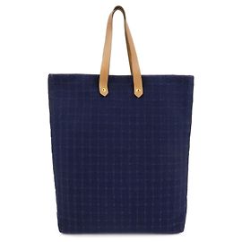 Hermès HERMES Amedaba GM Canvas Leder Tote Bag Navy Purple