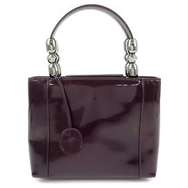 Autre Marque Borsa Tote Christian Dior Maris Pearl in pelle verniciata Borsa a mano Viola
