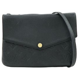 Louis Vuitton Monogram Empreinte Twice Shoulder Bag Noir M50258