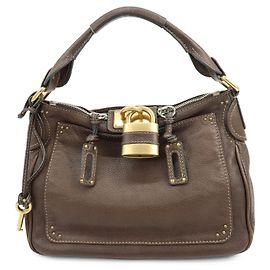 Chloé Borsa a tracolla e borsa a mano Chloe Paddington in pelle Marrone Scuro