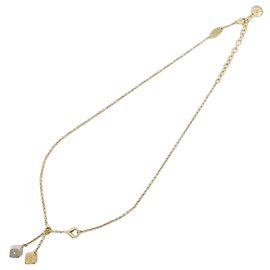 Louis Vuitton Luckygram Collar de Cristales Bañado en Oro Gold M62804