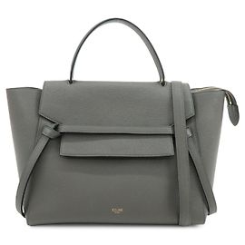 Céline CELINE Borsa Belt Small in pelle di vitello Borsa 2WAY Borsa a mano Borsa a tracolla Grigio