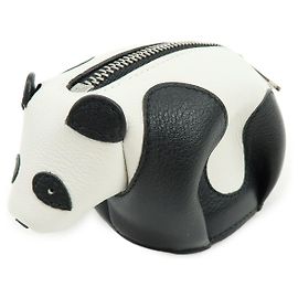 LOEWE PANDA Portamonete in pelle Animal Bianco Nero