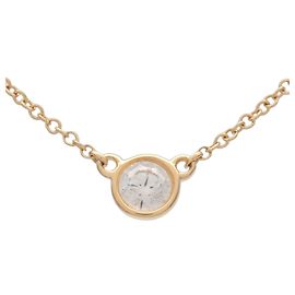 Collar Tiffany & Co By The Yard 1P Diamante K18 750YG Yellow Gold