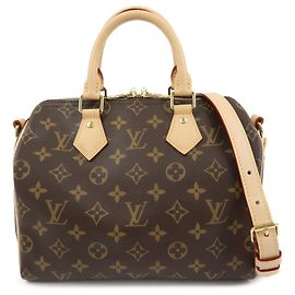 Louis Vuitton Monogram Speedy Bandouliere 25 2Way Bag Brown M46977