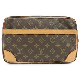 Louis Vuitton Monogram Compiegne 28 Pouch Clutch Bag Brown M51845