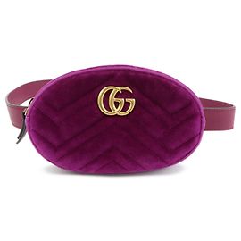 GUCCI GG Marmont Double G Marsupio in Pelle e Velluto 476434