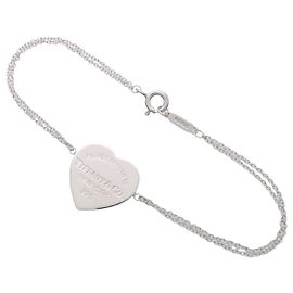 Tiffany & Co Bracciale a catena con medaglietta a cuore Return to Tiffany SV925