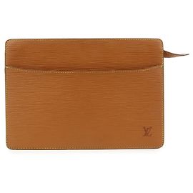 Louis Vuitton Epi Pochette Homme Clutch Bag Zipang Gold M52528