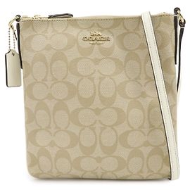 Borsa a tracolla COACH Signature PVC Leather Beige White