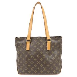 Louis Vuitton Monogram Cabas Piano Tote Bag Hand Bag Brown M51148