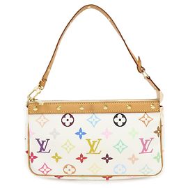 Louis Vuitton Monogram Multicolor Pochette Accessoires Bianco M92649