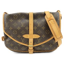 Borsa a tracolla Louis Vuitton Monogram Saumur 30 Canvas Brown M42256