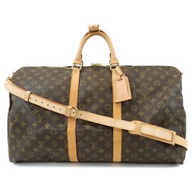 Louis Vuitton Monogram Keep All Bandouliere 55 Boston Bag M41414