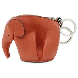 LOEWE Animal Collection Leder-Münzbeutel Elefant Orange
