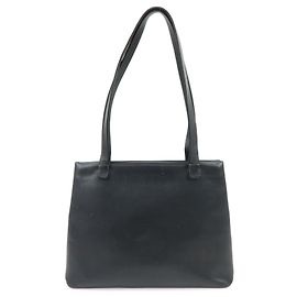 Borsa Tote CHANEL Logo in pelle di vitello Borsa a tracolla Borsa a mano Nero
