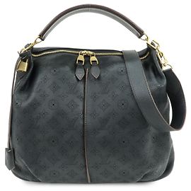 Louis Vuitton Monogram Mahina Selene MM 2Way Hand Bag Noir M93987