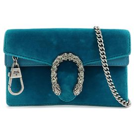 GUCCI Borsa Super Mini Dionysus in velluto con catena Verde 476432