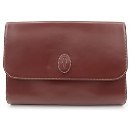 Pochette Cartier Must de Cartier in Pelle Bordeaux