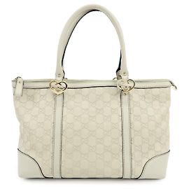 Autre Marque Borsa Tote GUCCI Interlocking G Lovely Heart Guccissima in pelle 257069