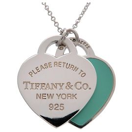Tiffany & Co Return to Tiffany Double Heart Tag Small Halskette SV925