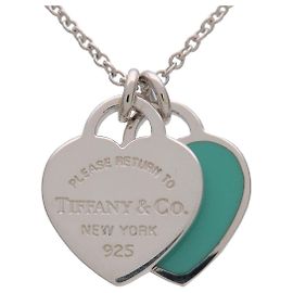 Tiffany & Co Return to Tiffany Mini Double Heart Tag Halskette SV925