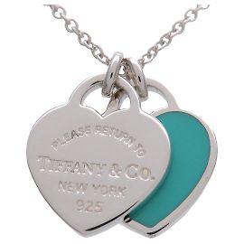 Tiffany & Co Return to Tiffany Collana Mini Double Heart Tag SV925