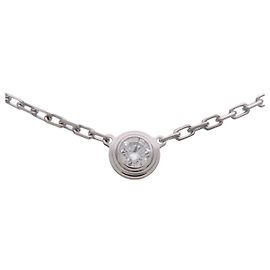 Collana Cartier D'amour SM 1P Diamante K18 750WG Oro Bianco