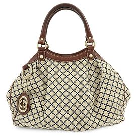 Borsa GUCCI Sukey Diamante Interlocking G GG Canvas Leather 211944
