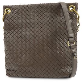 BOTTEGA VENETA Borsa a tracolla Intrecciato in pelle Marrone 179330